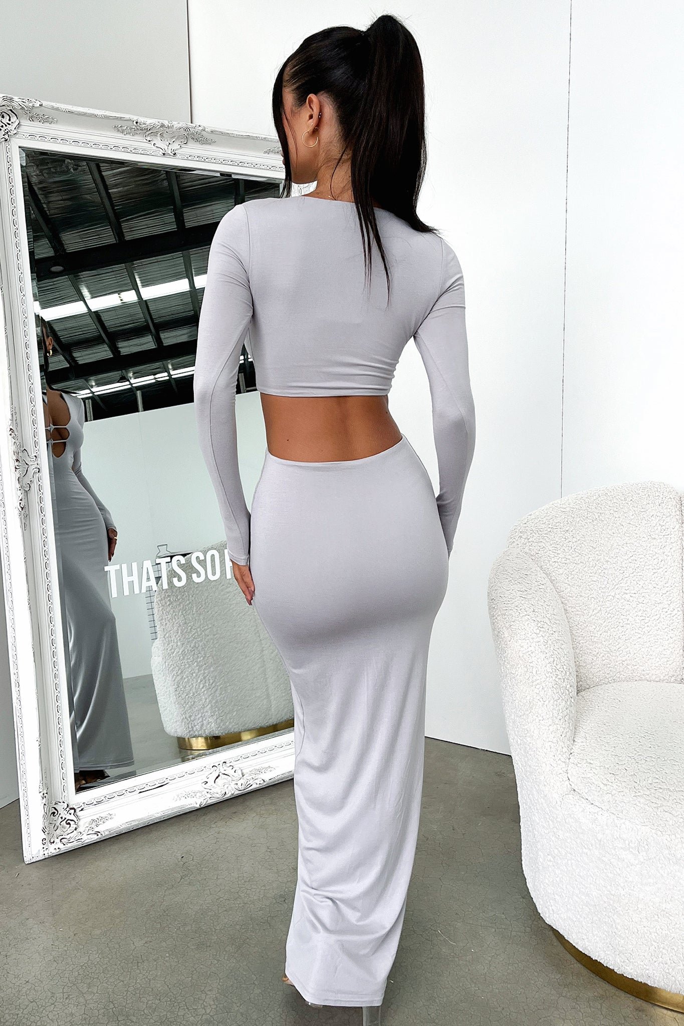 Afia Maxi Dress - Grey - Image 7