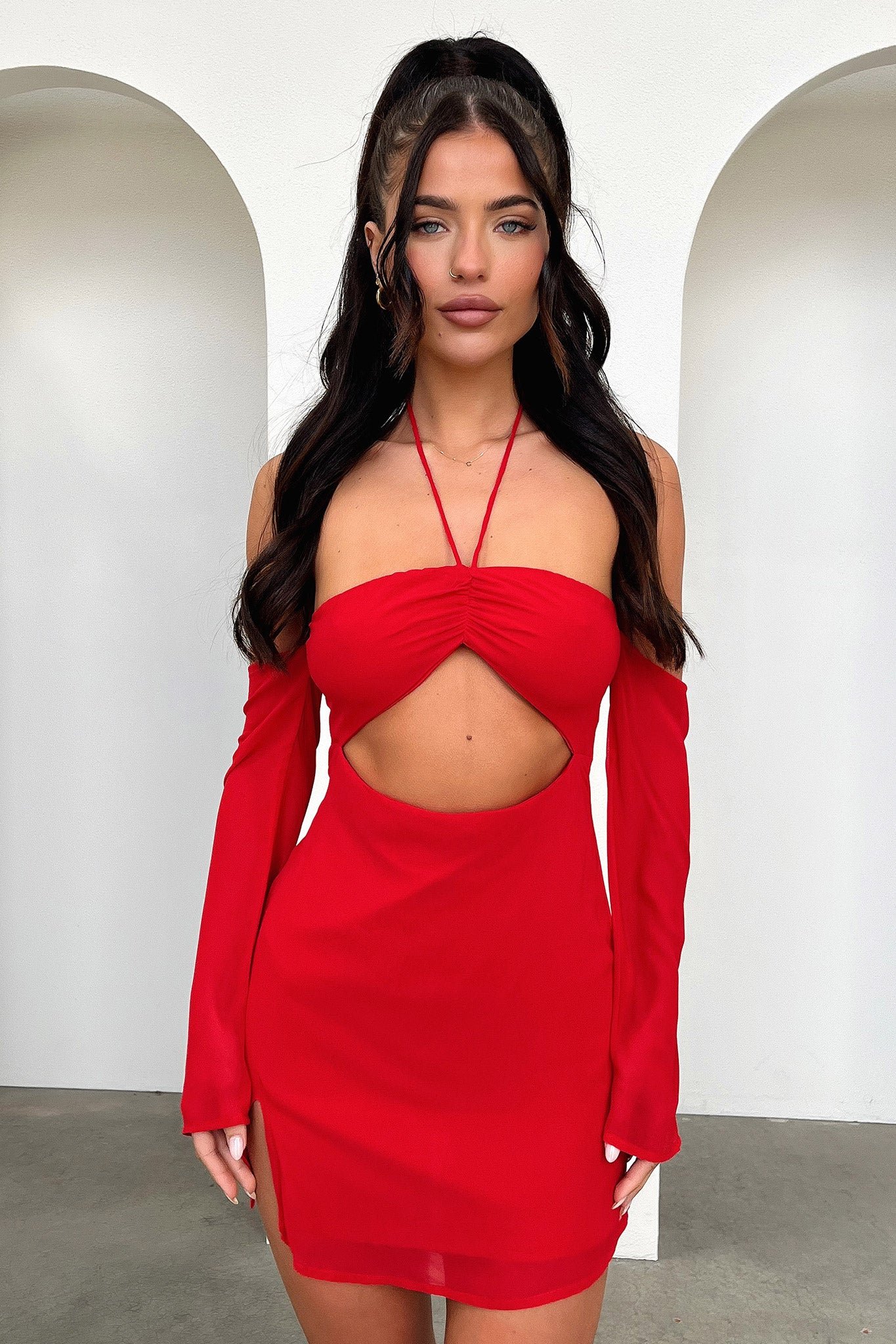 Alyria Dress - Red - Image 5