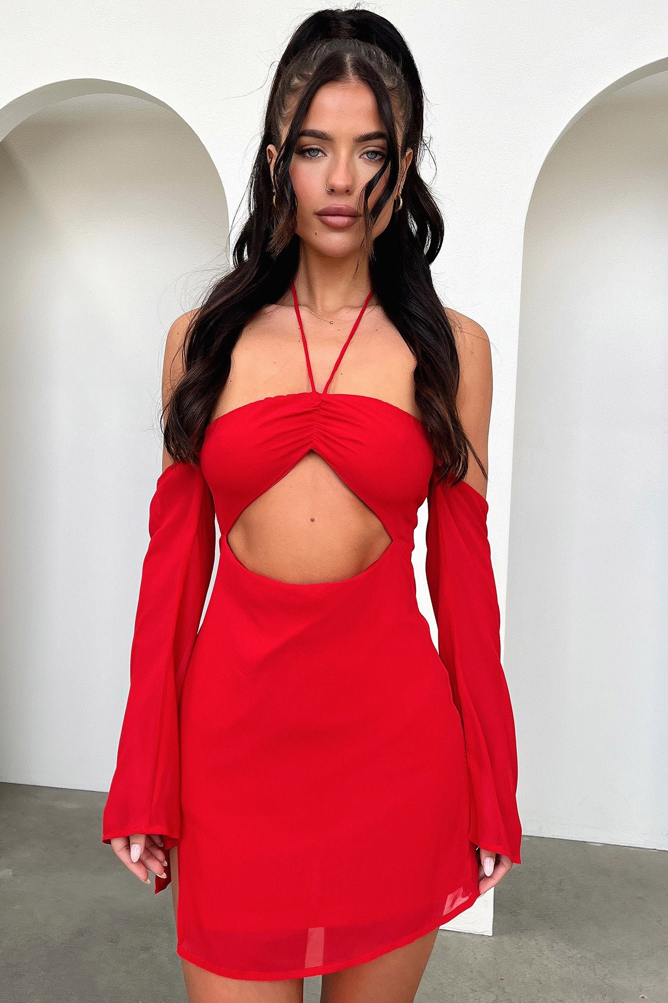 Alyria Dress - Red - Image 4