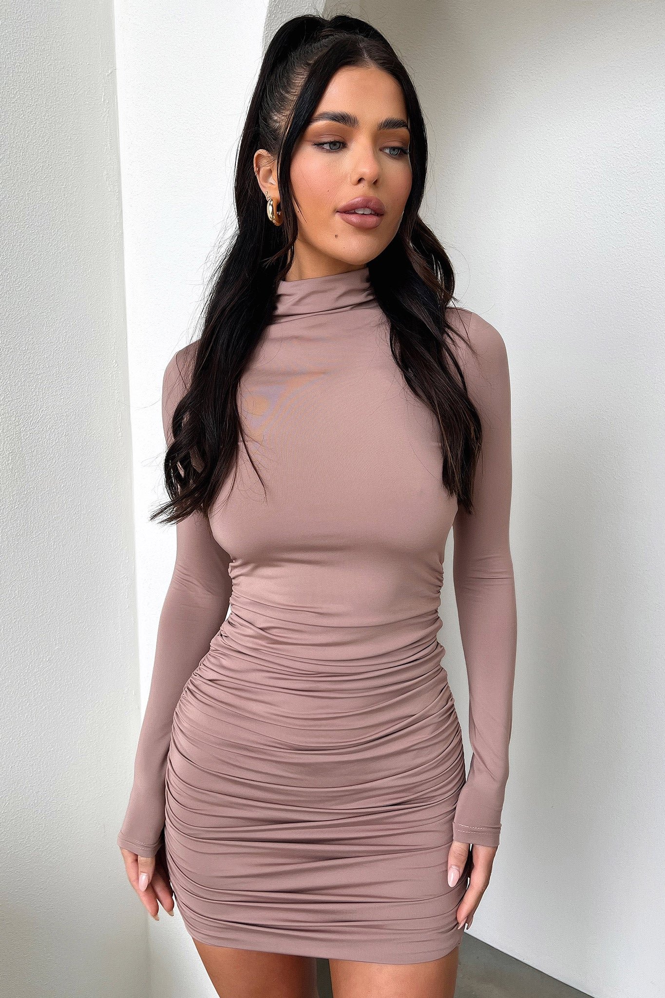 Avaya Dress - Brown - Image 3