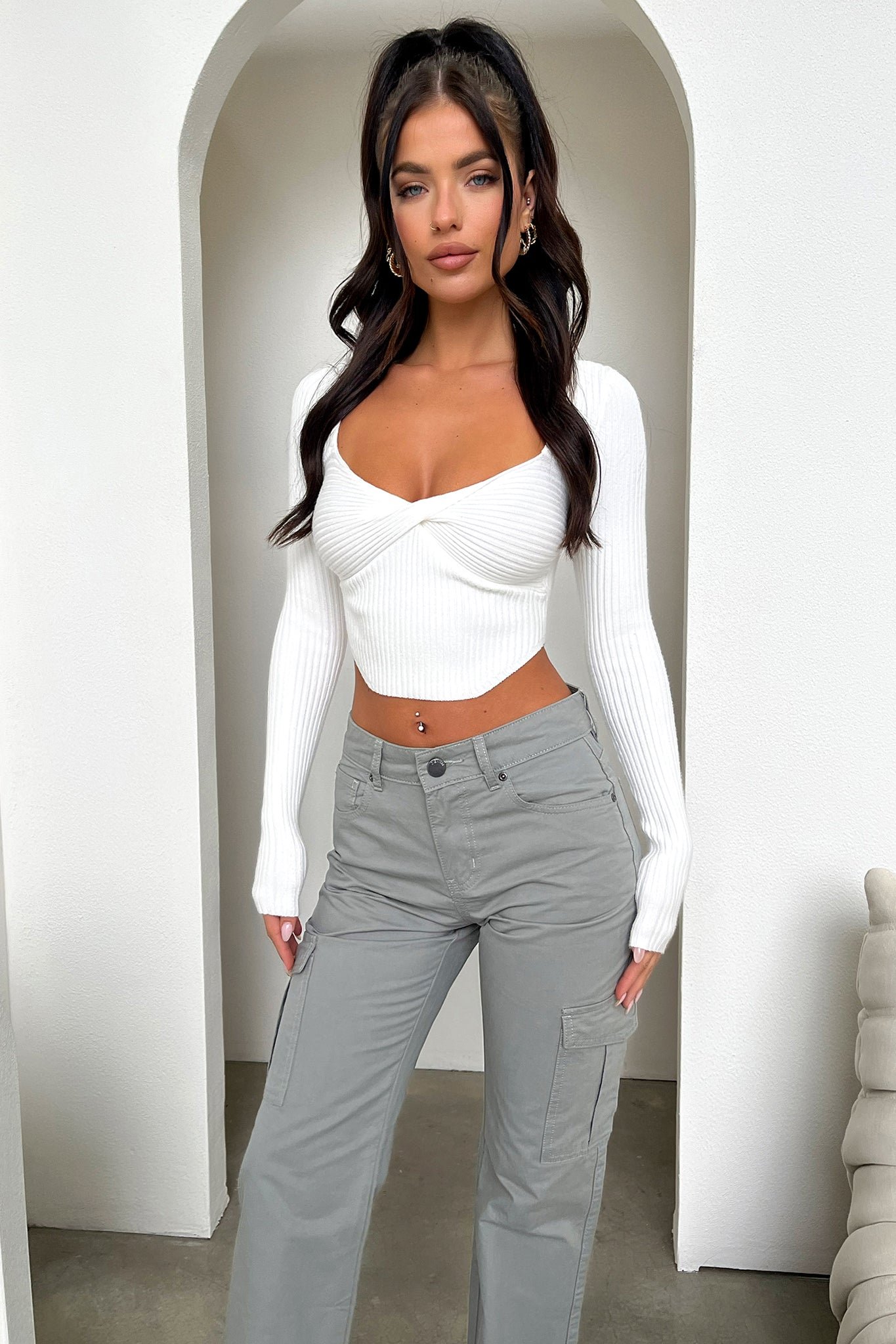 Gia Cargo Pants - Khaki - Image 6