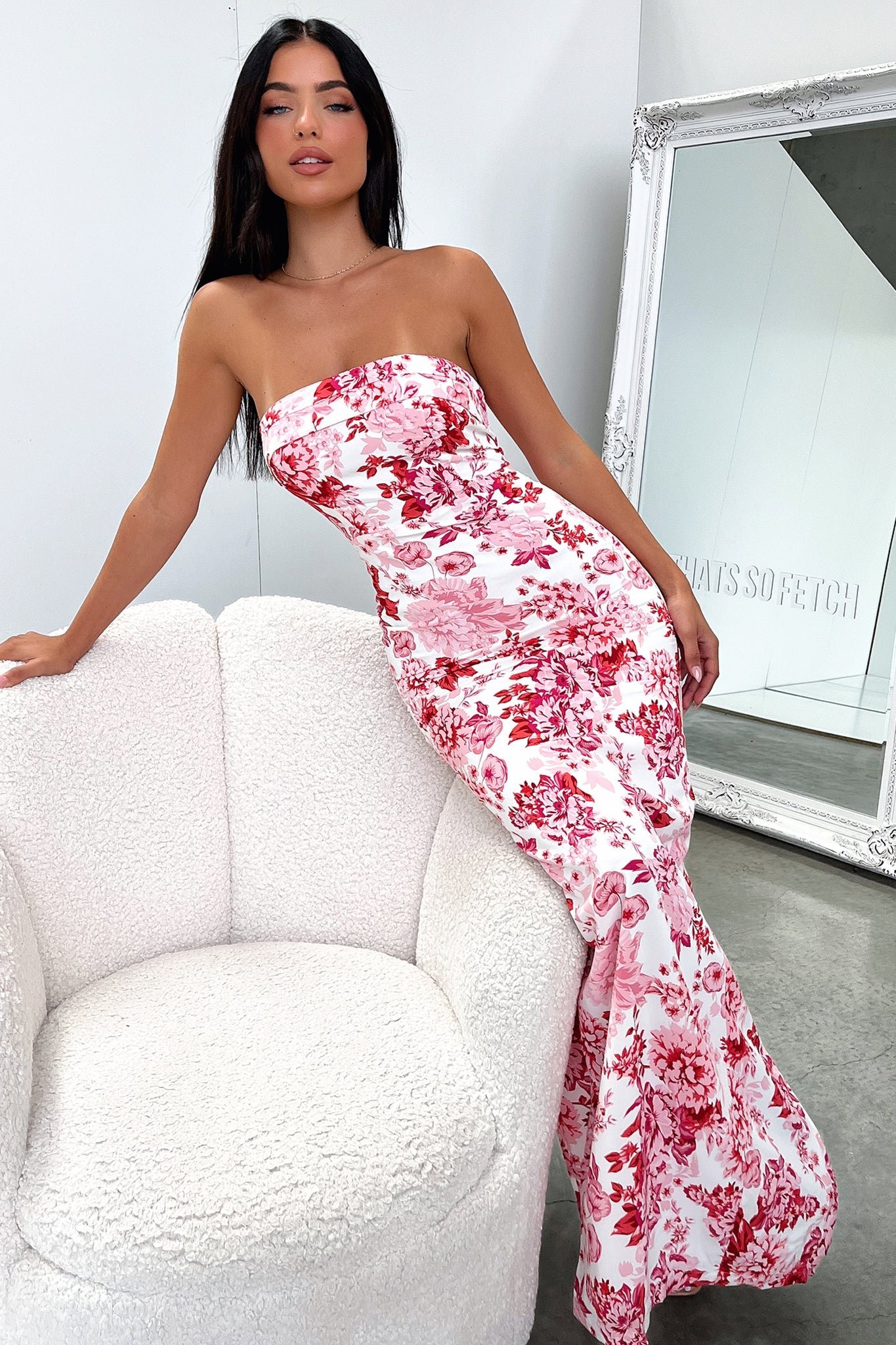 Charms Maxi Dress - Pink Floral - Image 6