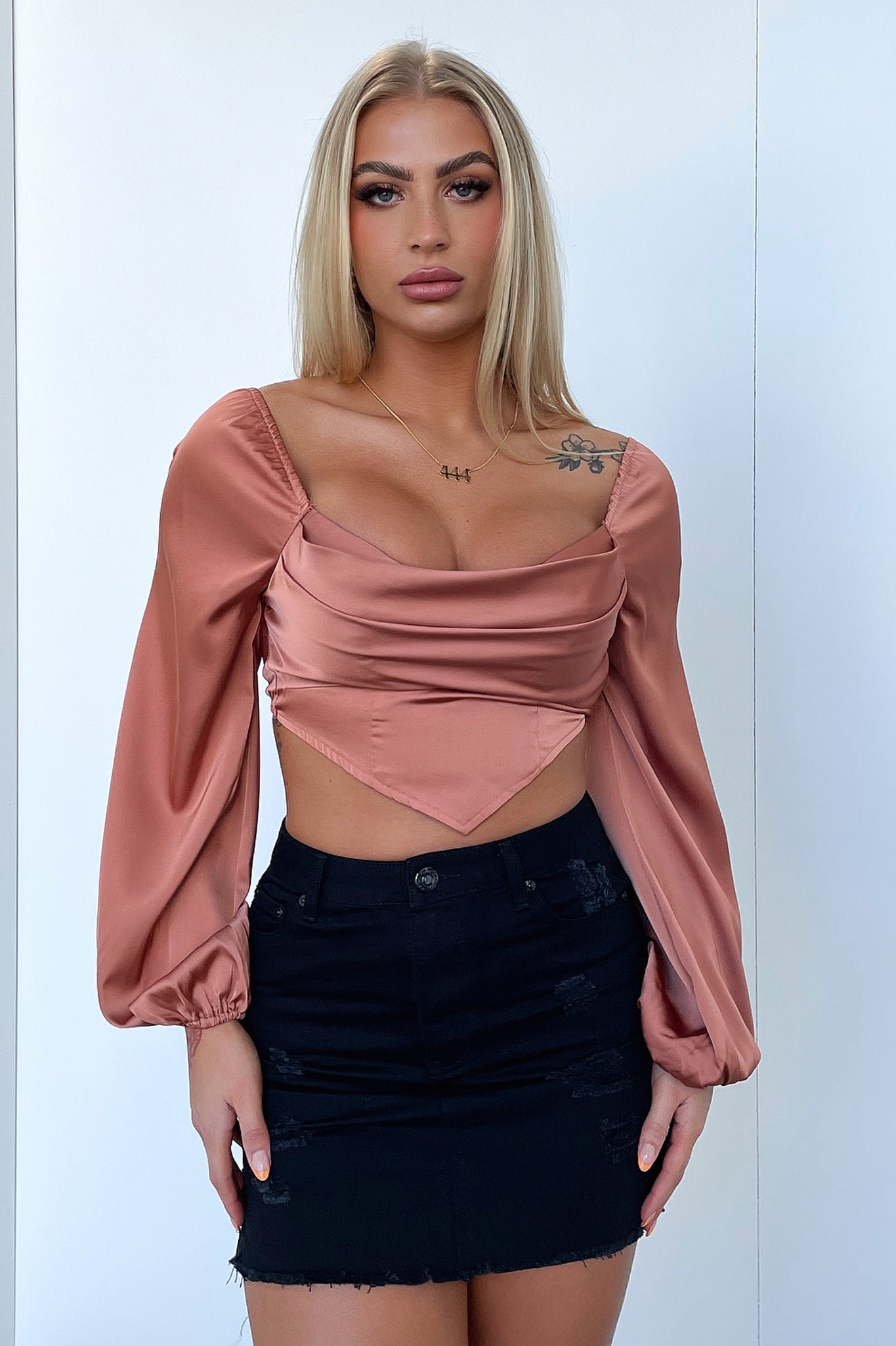 Dargon Denim Skirt - Black - Image 5