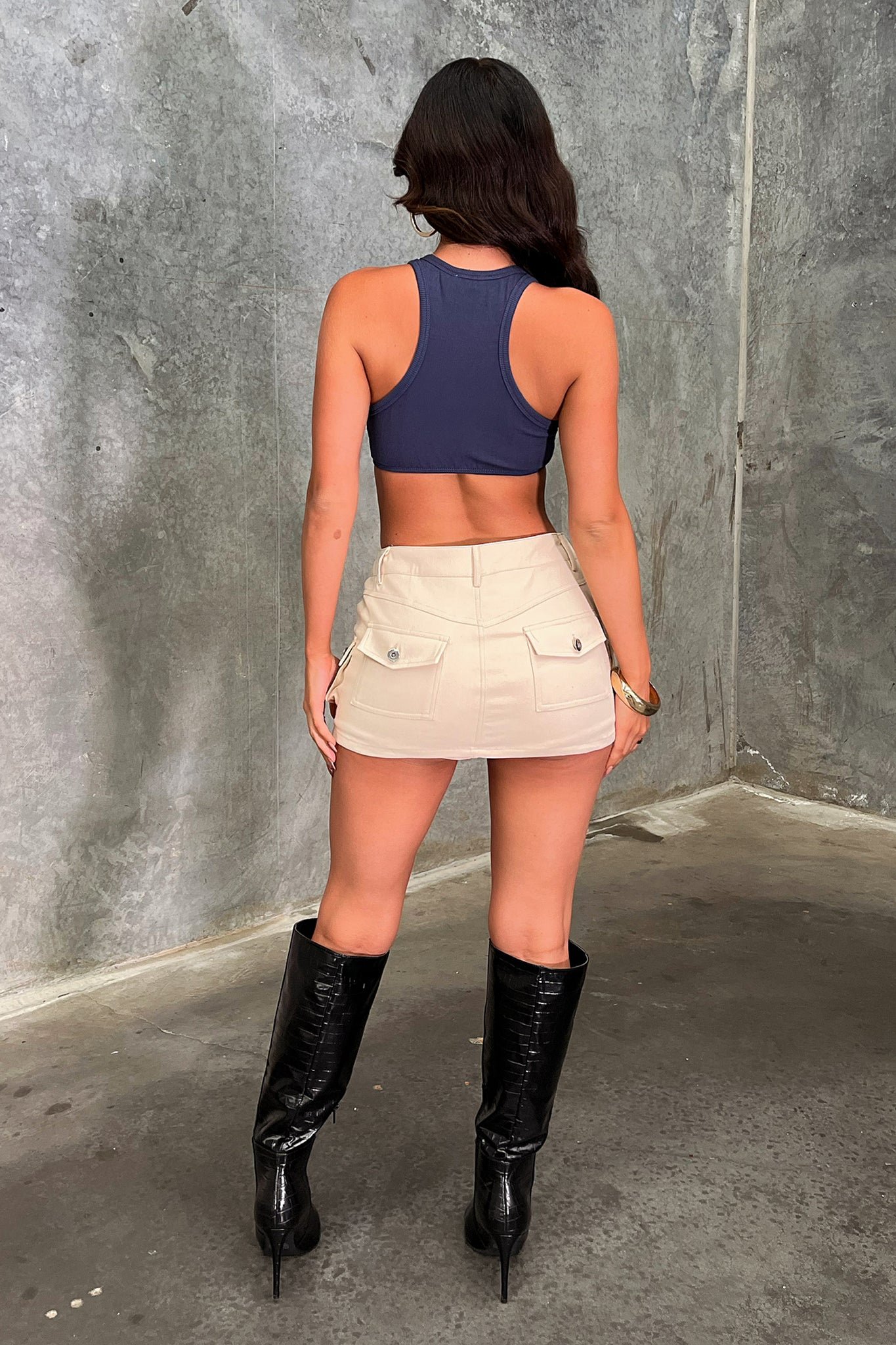 Carmen Cargo Mini Skort - Beige - Image 12