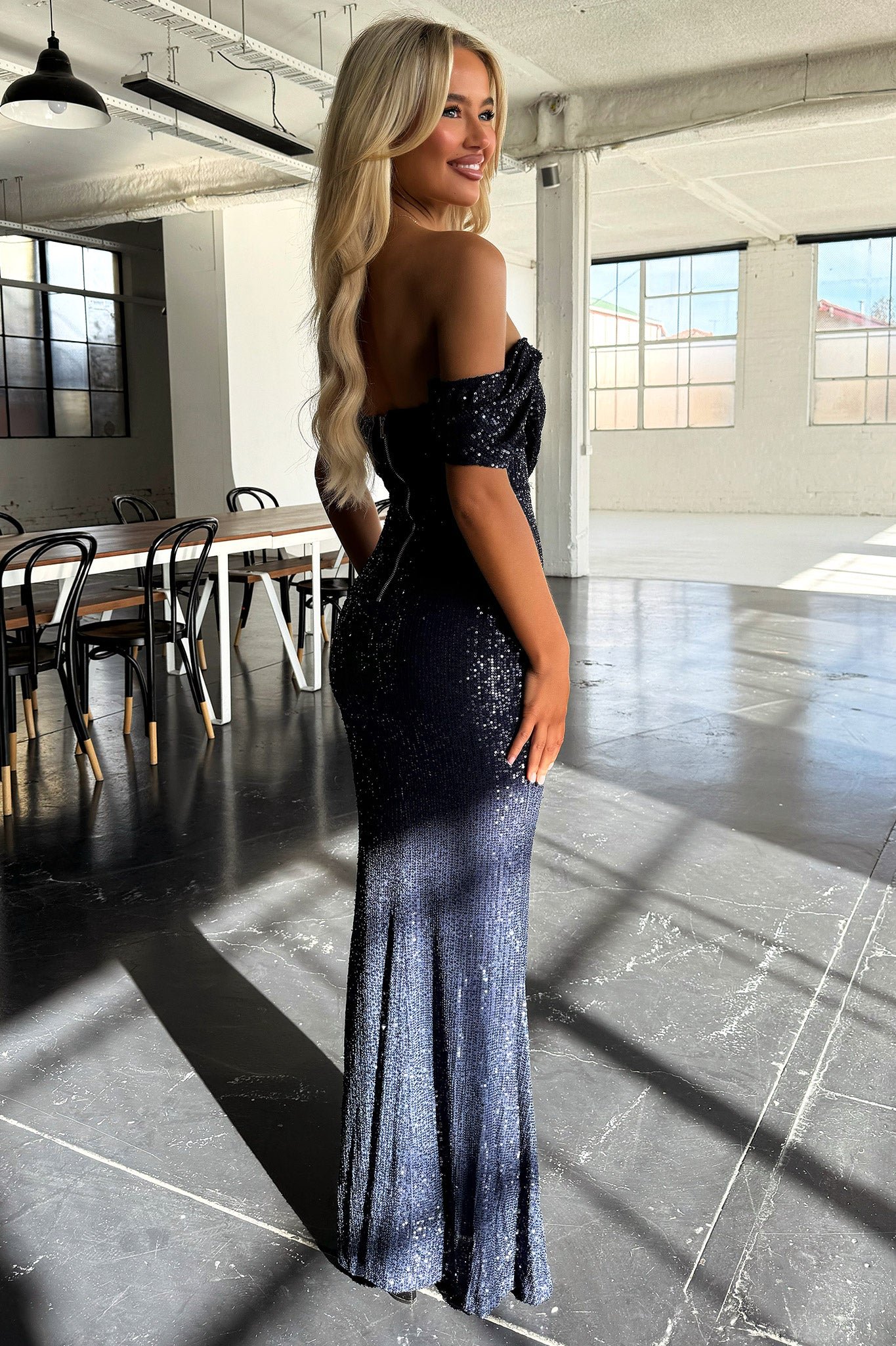 Nara Maxi Dress - Navy - Image 5