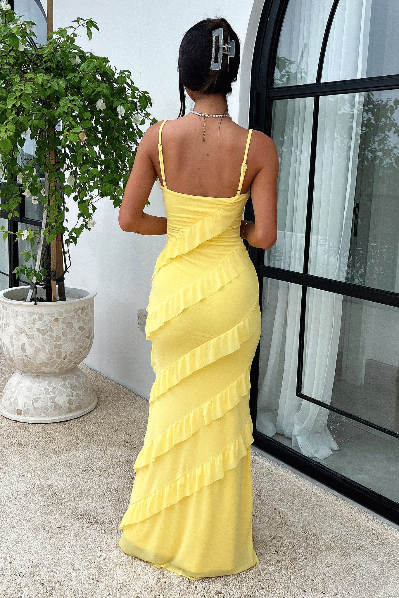 Pippa Maxi Dress - Baby Yellow - Image 7